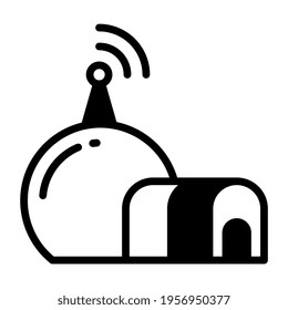 Modern design of space colonization icon