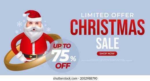 Modern design special offer christmas sale web banner template