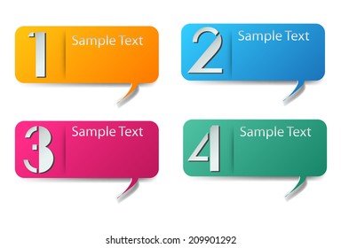 Modern Design speech bubble template, text box.