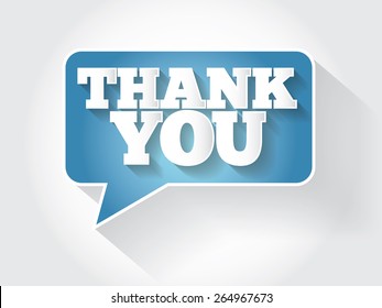 Modern Design Speech Bubble Thank You, vector concept