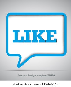 Modern Design Speech bubbles Like.vector