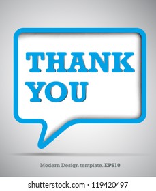 Modern Design Speech bubbles Thank you.vector