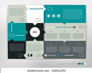 Modern design speech  diagram for infographic. Vector numbered square banners template in cold colors.