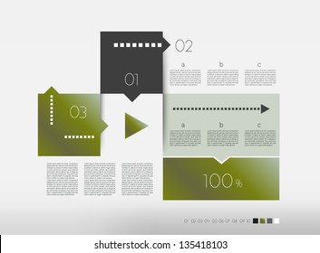 Modern design speech  diagram. Vector numbered banners template. Colour scheme board diagram for infographic.