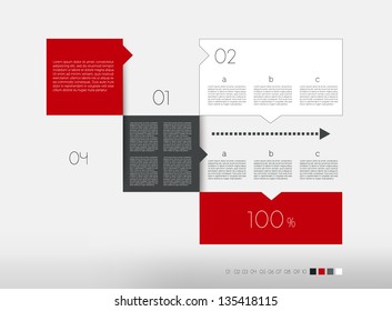 Modern design speech  diagram. Vector numbered banners template. Colour scheme board diagram for infographic.