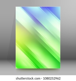 Modern design spring abstract background of bright glowing blur oblique rays. Graphic Vector illustration EPS 10. Futuristic lights style for wellness or beauty theme booklet