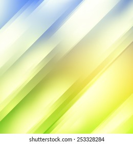 Modern design spring abstract background of bright glowing blur oblique stripes. Vector illustration Eps 10. Futuristic lights style for wellness or yoga theme booklet