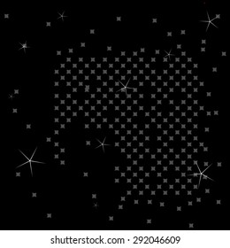 Modern design with stars, background. Hotbox 