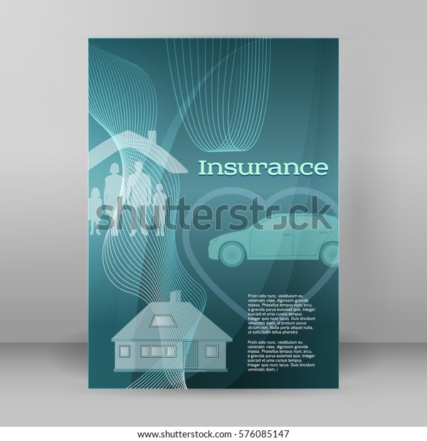 Modern Design style infographic mockup. Vector\
illustration of different types insurance. Can be for options of\
business services steps, anual report company, fraud protection,\
legal defense firm