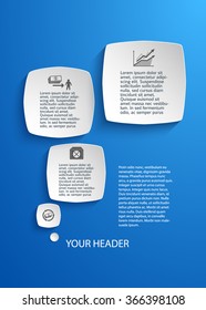 Modern Design style infographic template. Illustration of different kinds of banking. Can be used for infographics and typography, chart process the bank, business service steps options