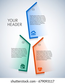Modern Design style infographic template. Illustration of different kinds of insurance. Can be used for infographics and typography, chart process the insurance company, business service steps options