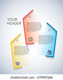 Modern Design style infographic template. Illustration of different kinds of insurance. Can be used for infographics and typography, chart process the insurance company, business service steps options