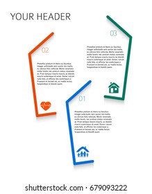 Modern Design style infographic template. Illustration of different kinds of insurance. Can be used for infographics and typography, chart process the insurance company, business service steps options