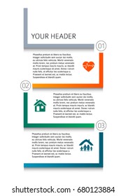 Modern Design style infographic template. Illustration of different kinds of insurance. Can be used for infographics and typography, chart process the insurance company, business service steps options