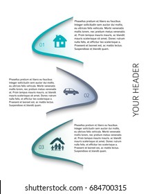Modern Design style infographic template. Illustration of different kinds of insurance. Can be used for infographics and typography, chart process the insurance company, business service steps options