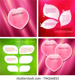 Modern Design style infographics template on blur floral background with copy space place for your text. Vector illustration EPS 10 for page layout catalog spa / wellness products flyer