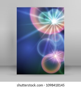 Modern Design style template rings on blur background with space place for your text. Blurry gradient with lines circle. Vector illustration EPS 10 for wellness or yoga theme booklet