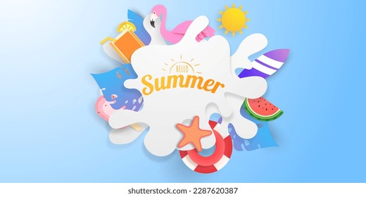 diseño moderno ilustración vectorial de fondo de banners de verano