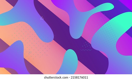 Modern Design. Technology Template. Hipster Frame. Abstract Cover. Minimal Concept. Pink Bright Shape. Color Rainbow Flyer. Wavy Landing Page. Magenta Modern Design