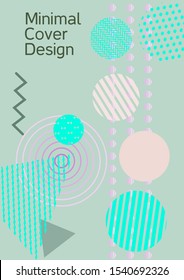 Modern design template. Abstract background in the style of Memphis.  Artistic geometric cover design. Fashionable  cover, banner, poster, booklet. Creative colors backgrounds. Vector.
