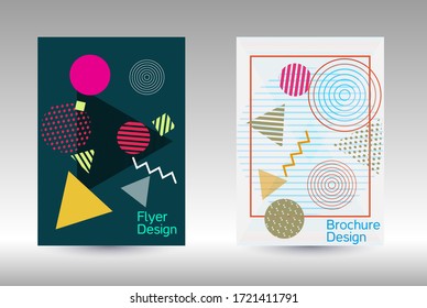 Modern design template. Abstract background in the style of Memphis.   