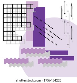 Moderne Design-Vorlage. Abstrakter geometrischer Hintergrund und Bildschirmhintergrund. Kreative und modische Design-Cover, Banner, Poster, Broschüre.