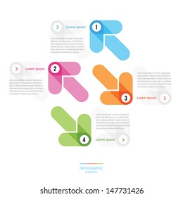 modern design of a template with arrows directed in different di