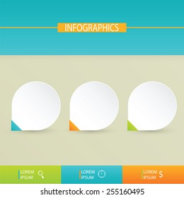 Modern Design template. Banner infographic. Vector stickers and labels for infographic. Template for diagram, graph, presentation and chart