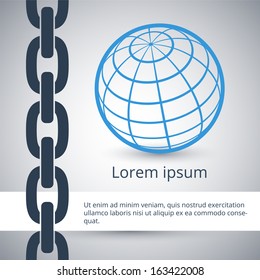 Modern design template of business background in flat style