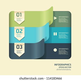 Modern Design template  / can be used for infographics / numbered banners / horizontal cutout lines / graphic or website layout vector