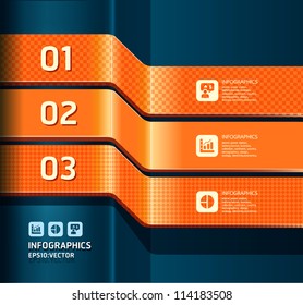Modern   Design template  / can be used for infographics / numbered banners / horizontal cutout lines / graphic or website layout vector