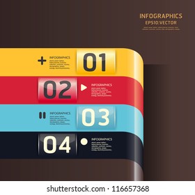 Modern Design template  / can be used for infographics / numbered banners / horizontal cutout lines / graphic or website layout vector/Horizontal