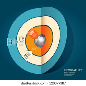 Modern Design template / can be used for infographics / numbered banners / horizontal cutout lines / graphic or website layout vector/Horizontal