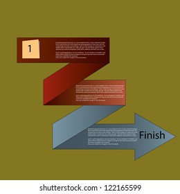 Modern Design template / can be used for infographics / numbered banners / horizontal cutout lines / graphic or website layout vector/Horizontal