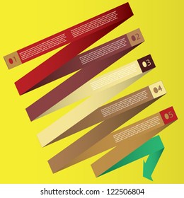 Modern Design template / can be used for infographics / numbered banners / horizontal cutout lines / graphic or website layout vector/Horizontal