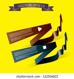 Modern Design template / can be used for infographics / numbered banners / horizontal cutout lines / graphic or website layout vector/Horizontal