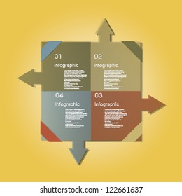 Modern Design template / can be used for infographics / numbered banners / horizontal cutout lines / graphic or website layout vector/Horizontal