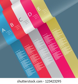 Modern Design template / can be used for infographics / numbered banners / horizontal cutout lines / graphic or website layout vector/Horizontal