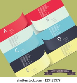 Modern Design template / can be used for infographics / numbered banners / horizontal cutout lines / graphic or website layout vector/Horizontal