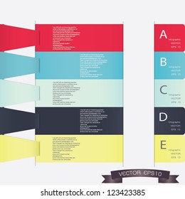 Modern Design template / can be used for infographics / numbered banners / horizontal cutout lines / graphic or website layout vector/Horizontal