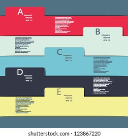 Modern  Design template / can be used for infographics / numbered banners / horizontal cutout lines / graphic or website layout vector