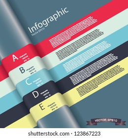 Modern  Design template / can be used for infographics / numbered banners / horizontal cutout lines / graphic or website layout vector