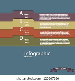 Modern  Design template / can be used for infographics / numbered banners / horizontal cutout lines / graphic or website layout vector