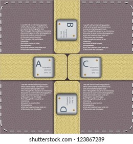 Modern  Design template / can be used for infographics / numbered banners / horizontal cutout lines / graphic or website layout vector