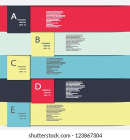 Modern  Design template / can be used for infographics / numbered banners / horizontal cutout lines / graphic or website layout vector