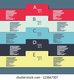 Modern  Design template / can be used for infographics / numbered banners / horizontal cutout lines / graphic or website layout vector