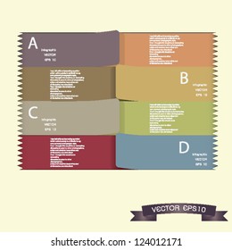 Modern  Design template / can be used for infographics / numbered banners / horizontal cutout lines / graphic or website layout vector