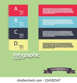 Modern  Design template / can be used for infographics / numbered banners / horizontal cutout lines / graphic or website layout vector