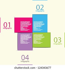 Modern Design template / can be used for infographics / numbered banners / horizontal cutout lines / graphic or website layout vector