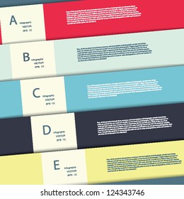 Modern Design template / can be used for infographics / numbered banners / horizontal cutout lines / graphic or website layout vector